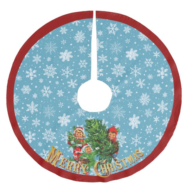 Hämta Julgran Julgransmatta Borstad Polyester (Framsidan)