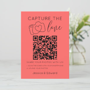 Hämta Kärlek QR-koden Pastel Red Modern Bröllop