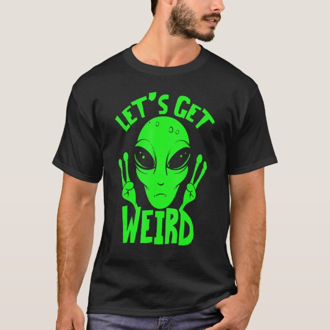 Hämta Konstig Ufo Space Alien T Shirt (Framsida)