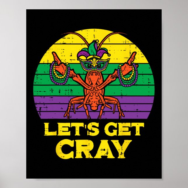 Hämta Kräftor från Cray Funny Mardi Gras Women Man Poster (Framsidan)