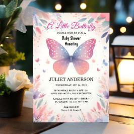 Hämta Kryp Boho Soft Glow Live Butterfly Baby Show Inbjudningar