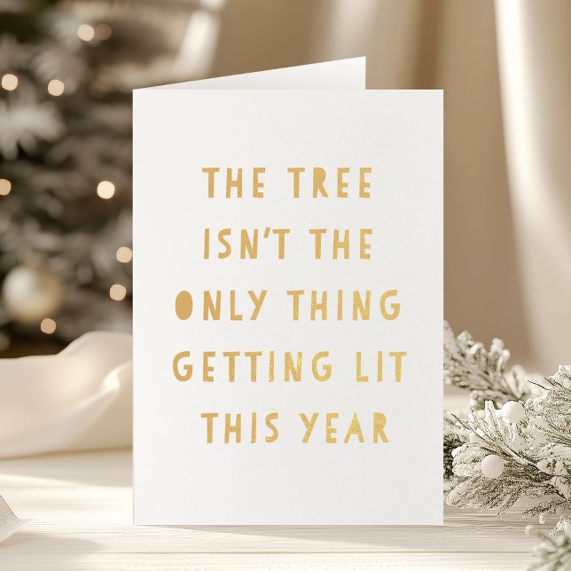 Hämta lapp | Gold Foil Funny julkort Folierat Kort (Skapare uppladdad)