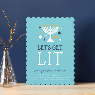 Hämta lapp Hanukkah-partiets inbjudan