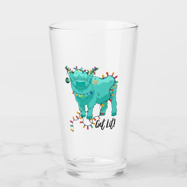Hämta Lit Coo Pint Glass Glaskopp (Framsida)