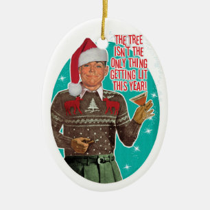 Hämta Lit Guy-julprydnaden Julgransprydnad Keramik