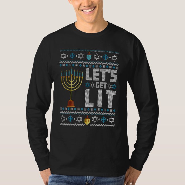 Hämta Lit Hanukkah T Shirt (Framsida)