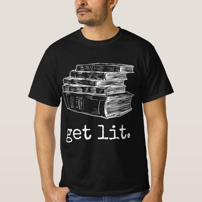 Hämta lit med Bokar Funny Meme - Gift för Bok Kärl T Shirt (Framsida)