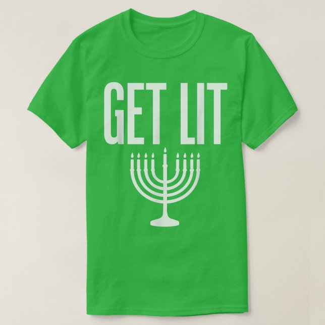 Hämta Lit Menorah T Shirt (Design framsida)