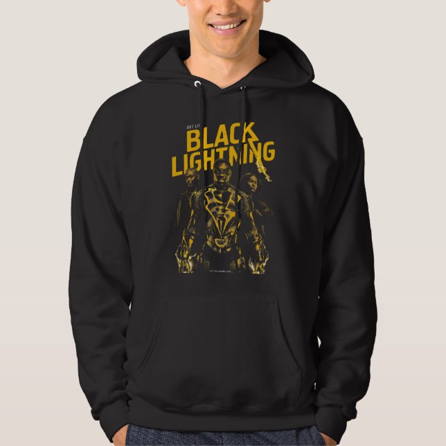 Hämta lit - svart blixt hoodie (Framsida)
