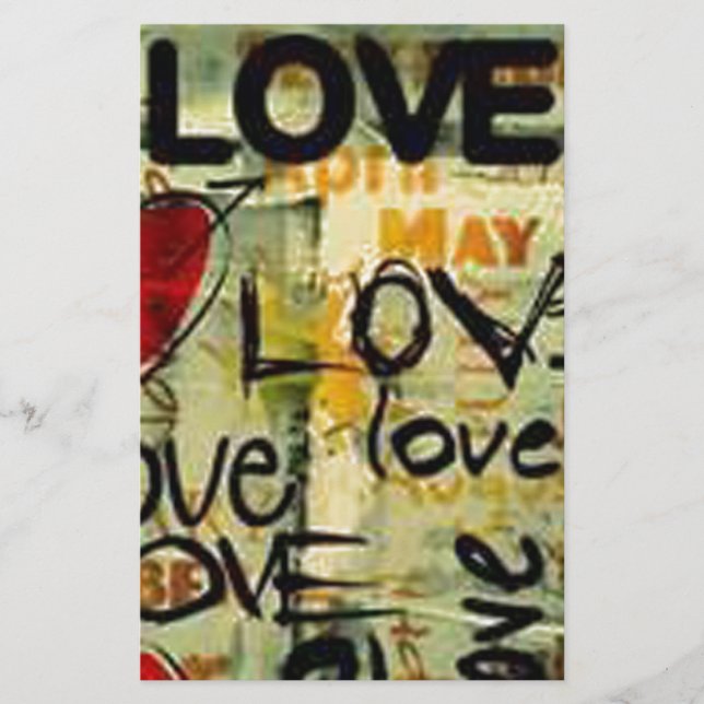 Hämta lite Kärlek Graffiti Brevpapper (Framsida)