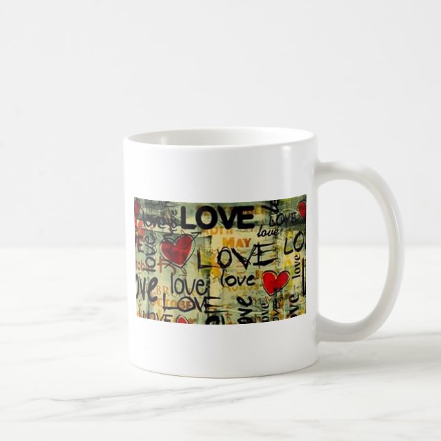 Hämta lite Kärlek Graffiti Kaffemugg (Höger)