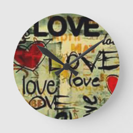 Hämta lite Kärlek Graffiti Rund Klocka
