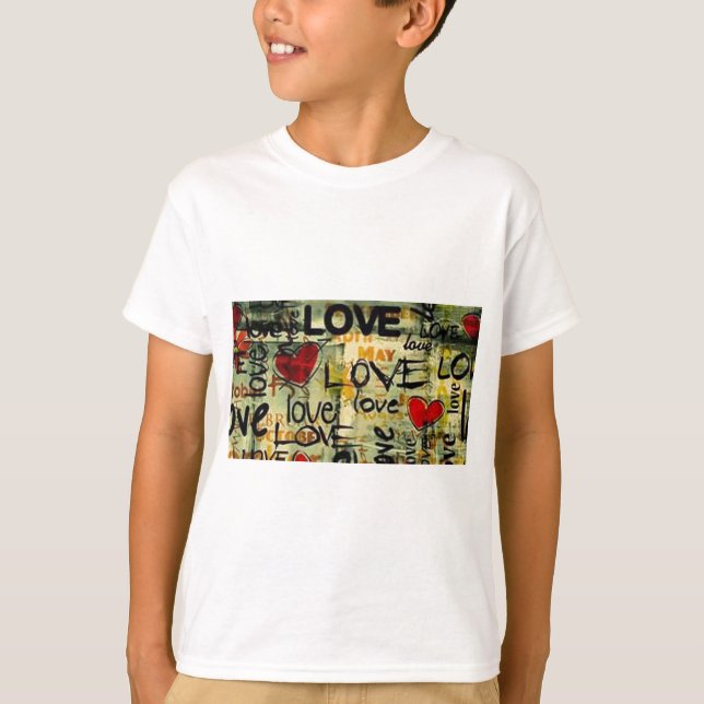 Hämta lite Kärlek Graffiti Tee Shirt (Framsida)