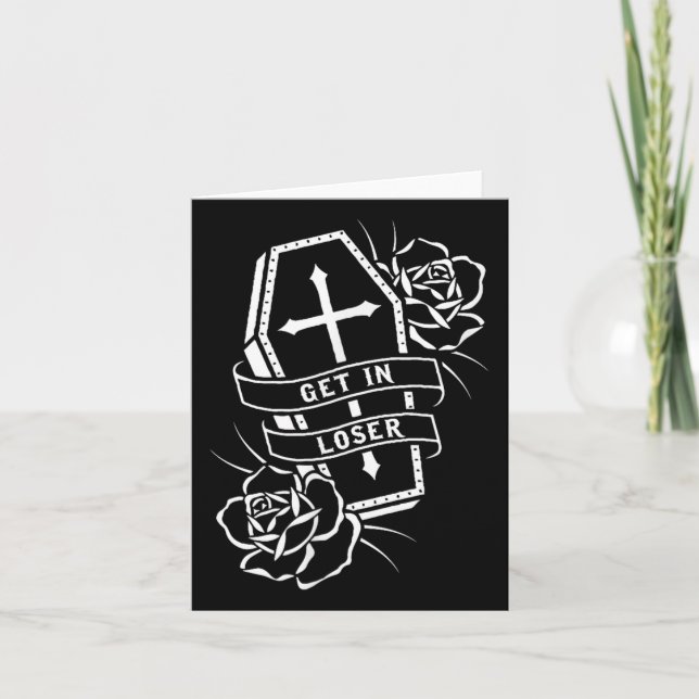 Hämta Loser Punk Goth Tattocoffin Kort (Framsida)