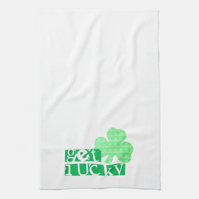 Hämta Lucky L Klöver Shamrocks St patty Kitchen T Kökshandduk (Vertikal)