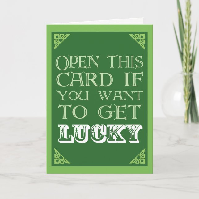 Hämta Lucky - Lustigt St. Patrick's Day Kort (Framsida)