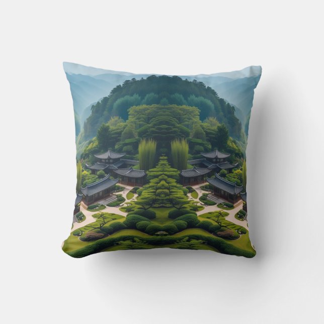 "Hämta Lugn hem - traditionell byvy Kudde (Framsida)