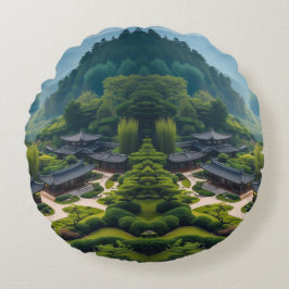 "Hämta Lugn hem - traditionell byvy Rund Kudde