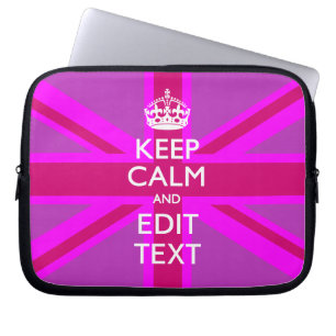 Hämta Lugn om din Behålla på Fuchsia Union Jack Laptop Fodral