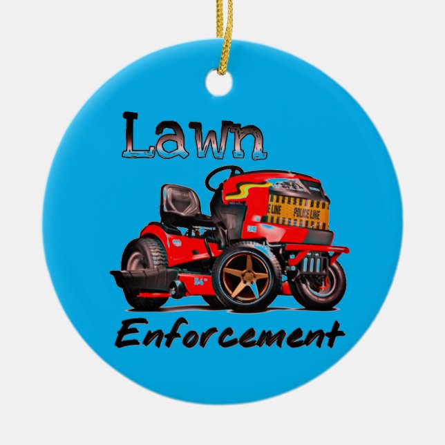 HÄMTA min gräsmatta nu Julgransprydnad Keramik (Framsidan)