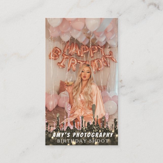 Hämta minnen från födelsedagsmat visitkort (Framsida)