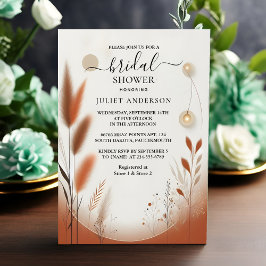 Hämta Möhippan Rustic Boho Autumn Ombre Brown Inbjudningar