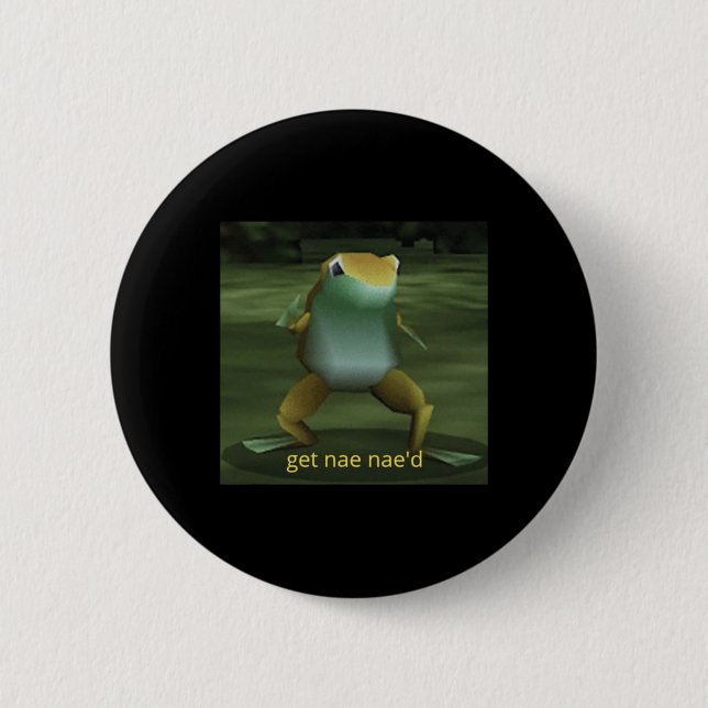 Hämta Nae Nae'd Dancing Frog Meme Knapp (Framsida)