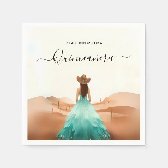 Hämta Nature Barn Wood Boho Farm Western Quinceane Pappersservett (Framsidan)