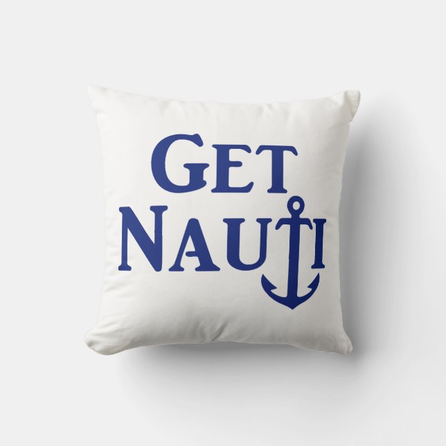 "Hämta Nauti" Nautical Dekorativ kudde (Framsida)
