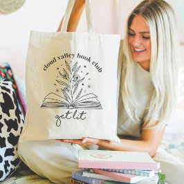 Hämta Personligen Lit Blooming Blommigt Bok Tygkasse