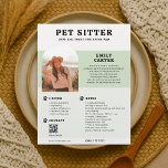 Hämta platsfoto Sage QR-kod Flyer<br><div class="desc">Denna professionellt utformade flygare är designad för husdjursresande som vill ha kontakt med husdjursföräldrar på ett varmt och professionell sätt. Överst kan du göra ett bestående intryck med ditt företag namn i fet stil-retroserif-teckensnitt och din personlig-tagline under - ange tonen för att älska, tillförlitlig vård. Ta med bilden i en...</div>
