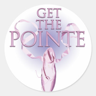 Hämta Pointe (dance) Runt Klistermärke
