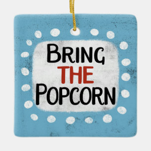 Hämta popcorn-prydnaden julgransprydnad keramik