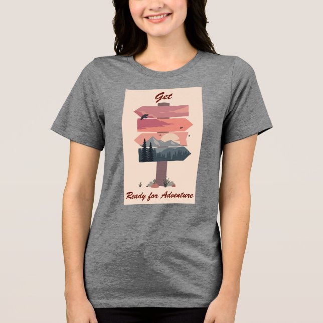 Hämta Redo för Äventyr Tri-Blend-leverans T Shirt (Framsida)