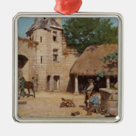 Hämta Redo för Hunt (medeltida scen) Julgransprydnad Metall