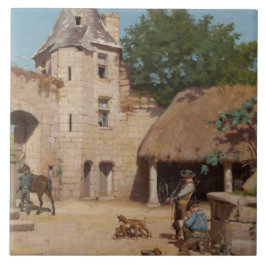 Hämta Redo för Hunt (medeltida scen) Kakelplatta