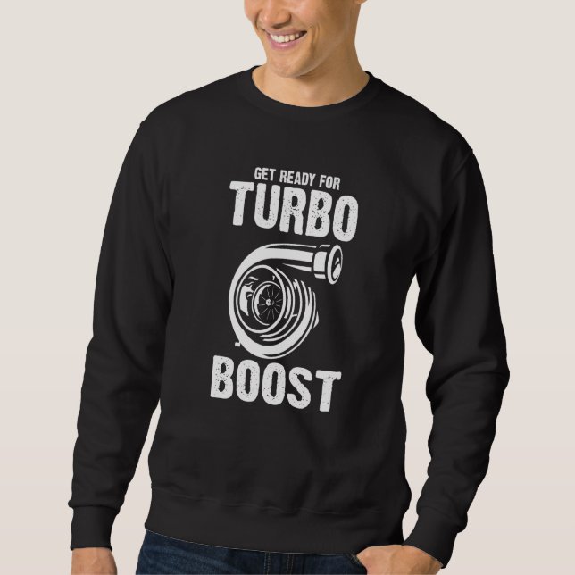 Hämta Redo för Turbo Boots Mechanic Lång Ärmad Tröja (Framsida)