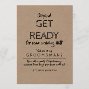 Hämta Redo - lustigt Groomsman Frieri Inbjudningar