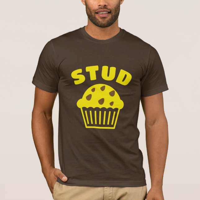 Hämta Redo till Impress, Macho Manar Stud Muffin S T Shirt (Framsida)