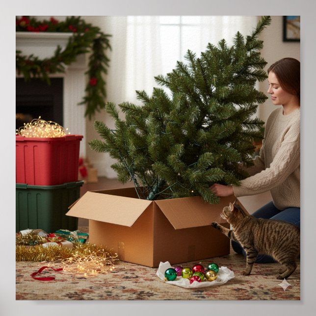 Hämta Redot Julgran Poster (Framsidan)