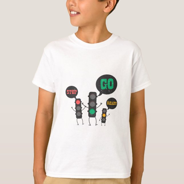 Hämta Retro Vibes med vårt fantastiska trafikljus T Shirt (Framsida)