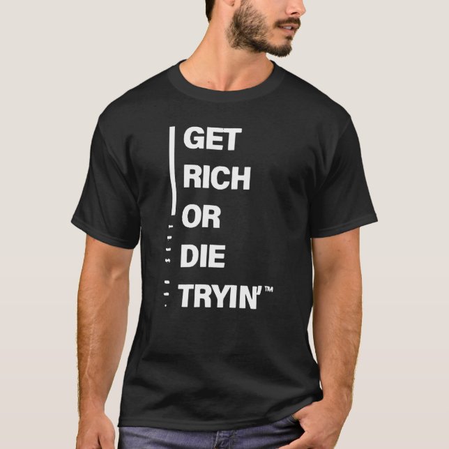 Hämta Rik eller Die Tryin T Shirt (Framsida)