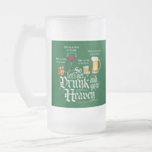 Hämta rökning och gå till himlen (Irish Drinkin Frostat Ölglas