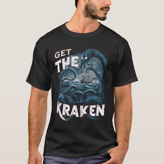 Hämta Sea Monster Kraken T Shirt (Framsida)