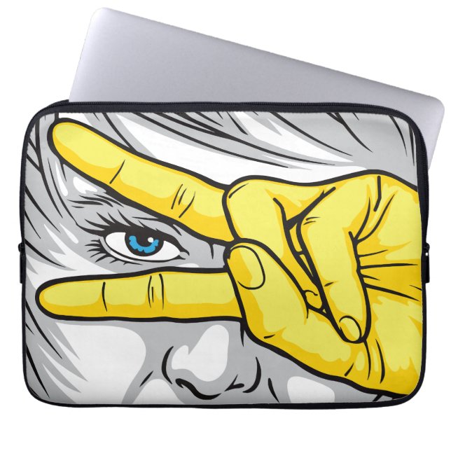 Hämta skönhet genom Ansikte, Händer och Ögon Laptop Fodral (Framsidan)