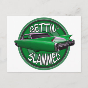 Hämta slammad 1960 Cadillac grönt mamba Vykort