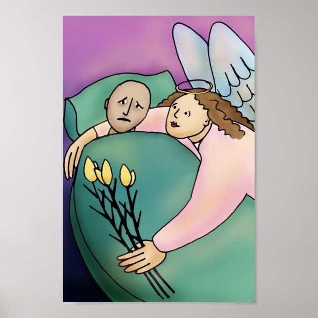 Hämta snart och angel-utskrift poster (Framsidan)