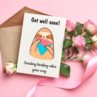 Hämta snart sladdtid för Cute Sloth Tilläggskort