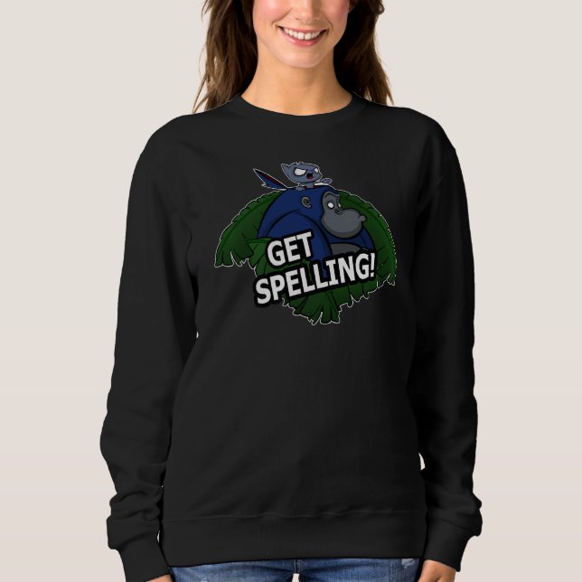 Hämta stavning! Gorilla och katt T Shirt (Framsida)