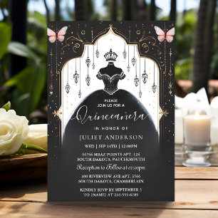 Hämta Tiara Family Latina Girly Spain Quinceanera Inbjudningar